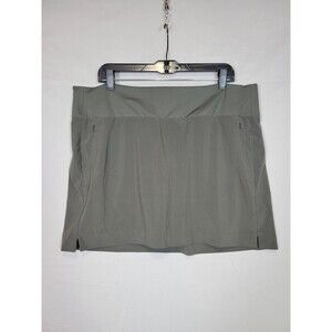 Athleta Soho Pull On Skort Womens 18 Tennis Pickleball Golf Athletic Lined Olive